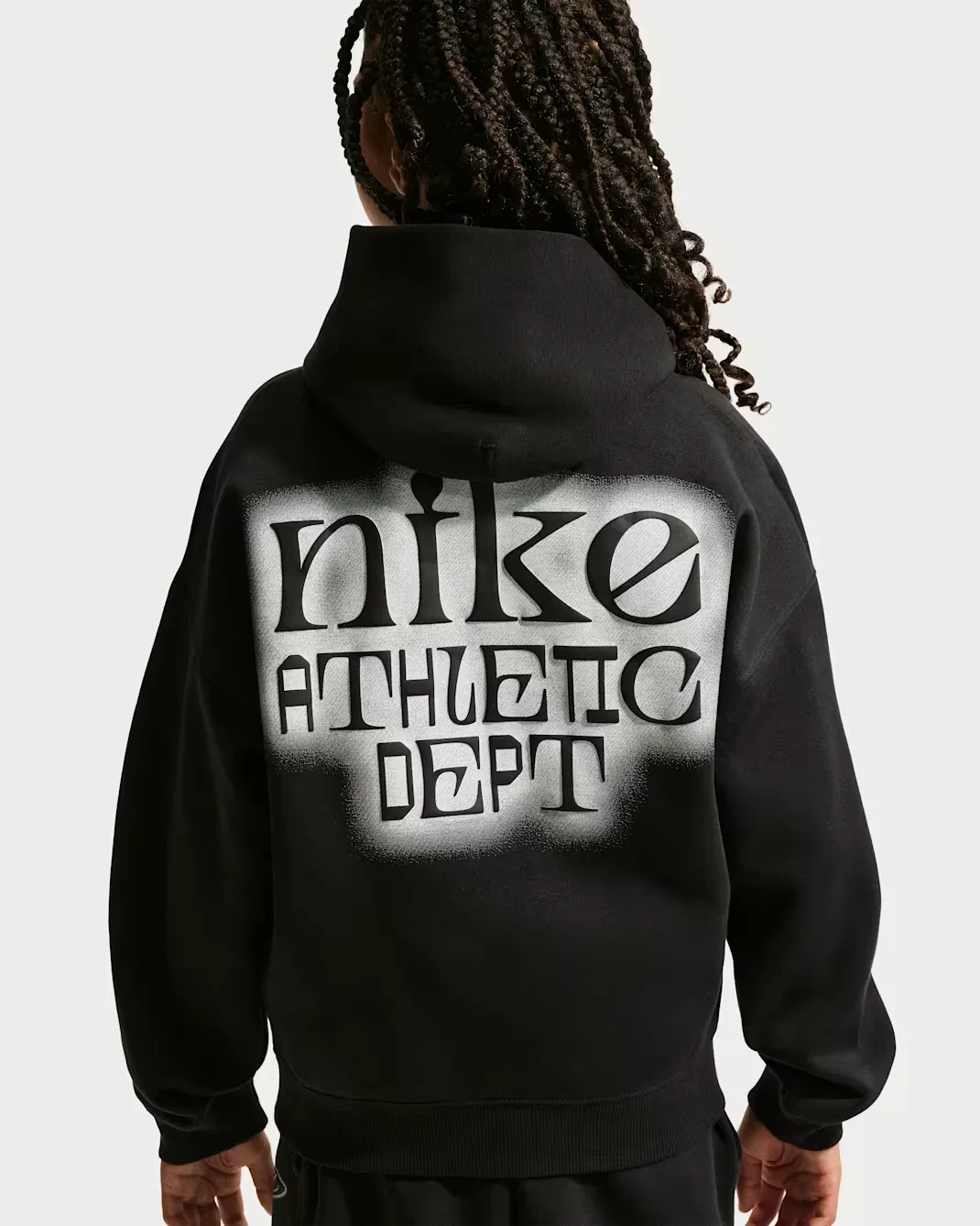 Толстовка большого размера для детей постарше Nike Sportswear Club Fleece, Black/White/Black — фото 4