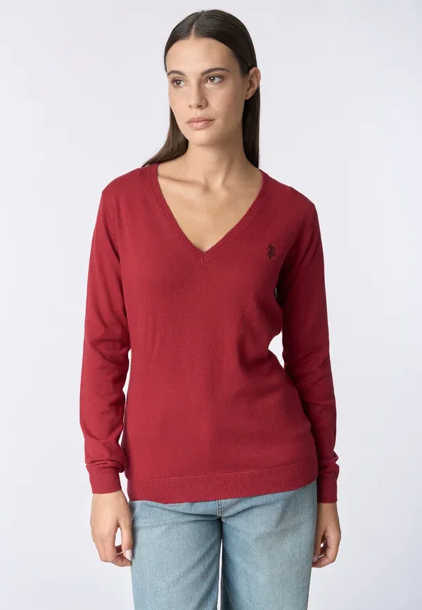 Джемпер хлопок с кашемиром U.S. Polo Assn., Rosso, красный
