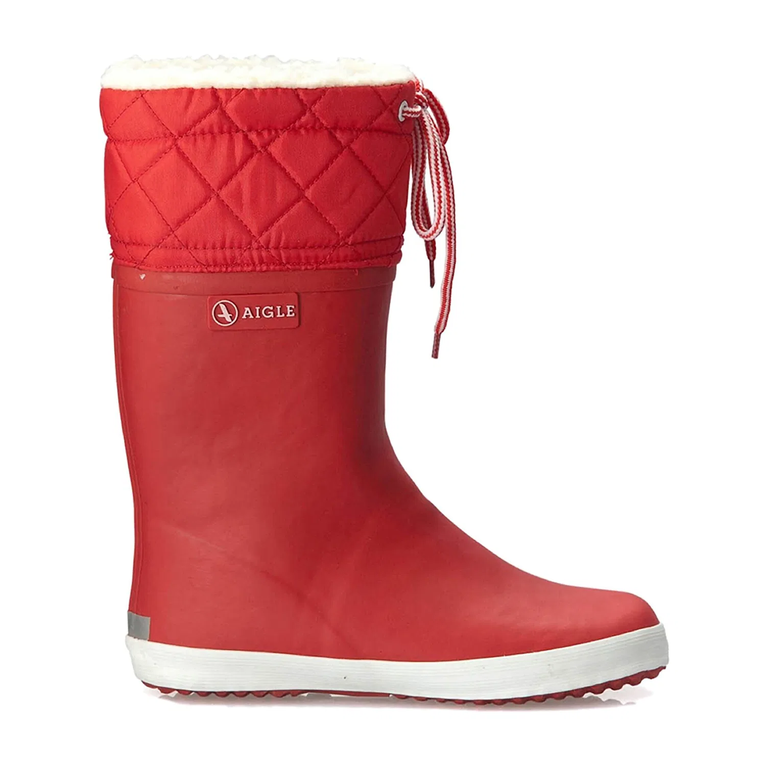 Детские резиновые сапоги с меховой подкладкой Aigle, Red