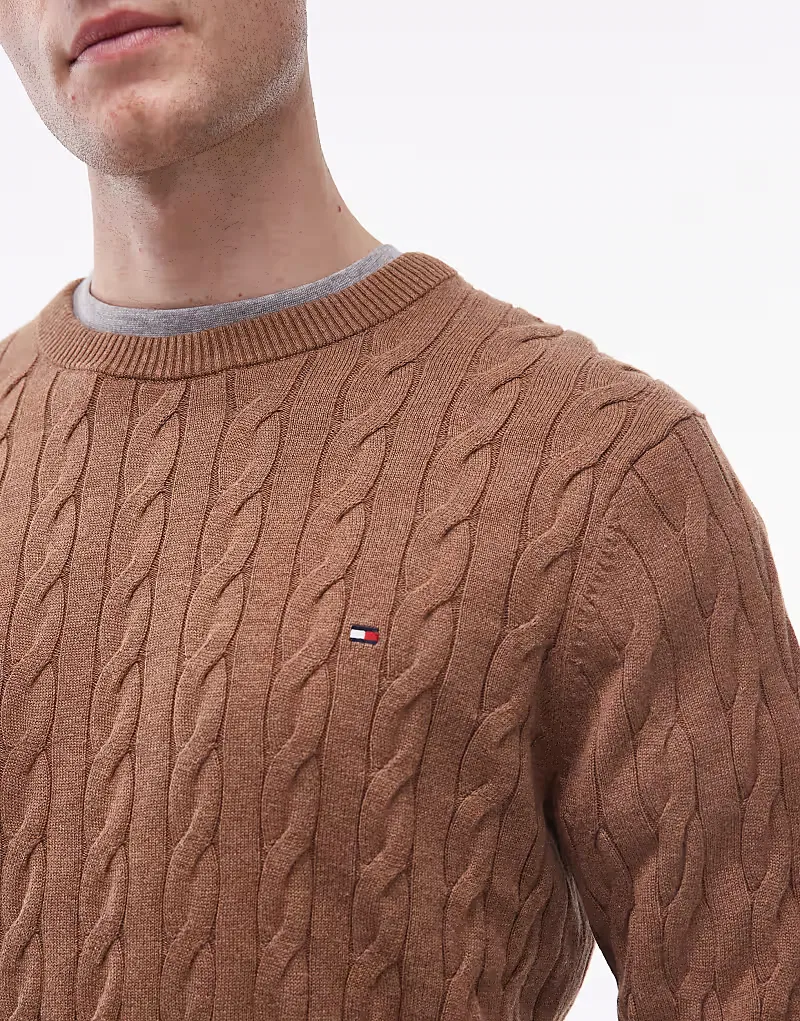 Джемпер крупной вязки Tommy Hilfiger, коричневый — фото 3