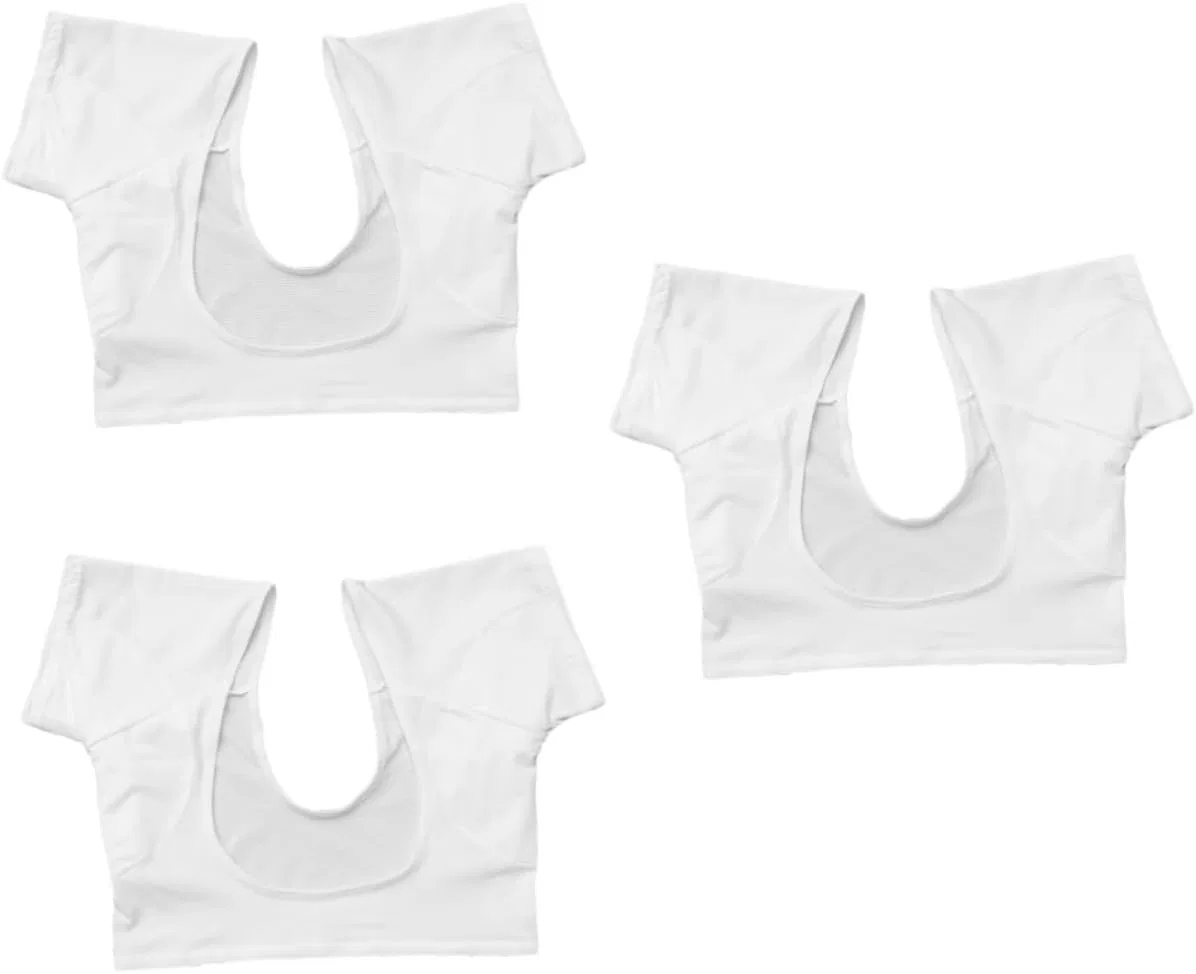 Набор из 3 потных маек подмышки, FOMIYES, White