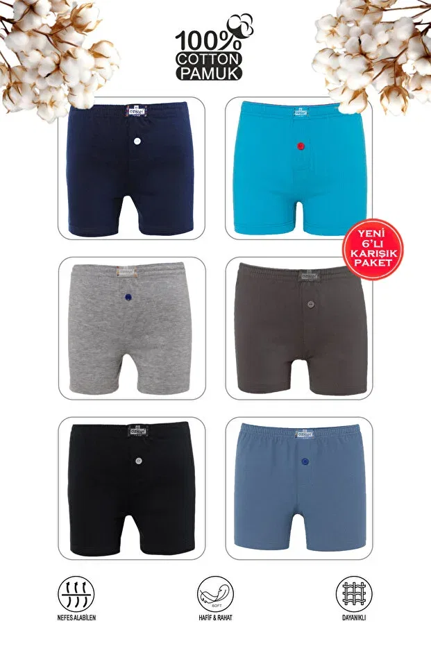 Детские боксеры для мальчиков хлопковые 6-комплект Özkan Underwear, Mixed 6