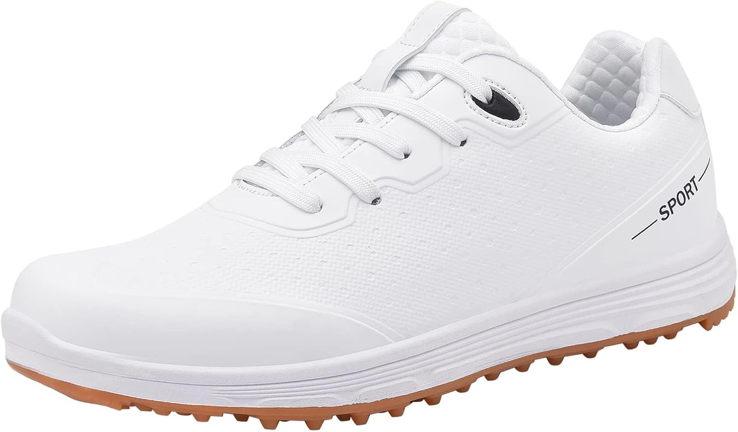 

Безшиповые гольф-кроссовки для мужчин и женщин, водонепроницаемая противоскользящая обувь для прогулок, удобные и дышащие кроссовки для гольфа Vibliss, белый