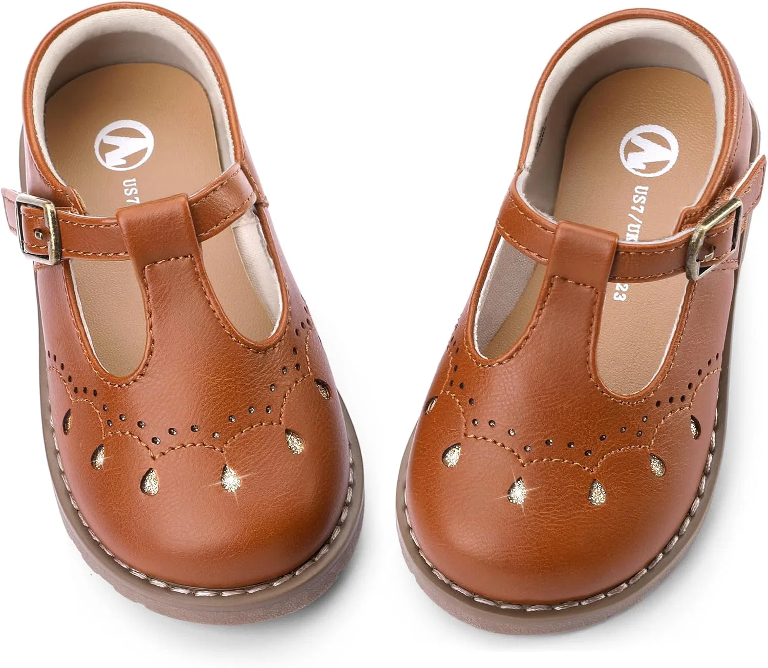 Детские туфли Мэри Джейн для девочек shoeslocker, Brown