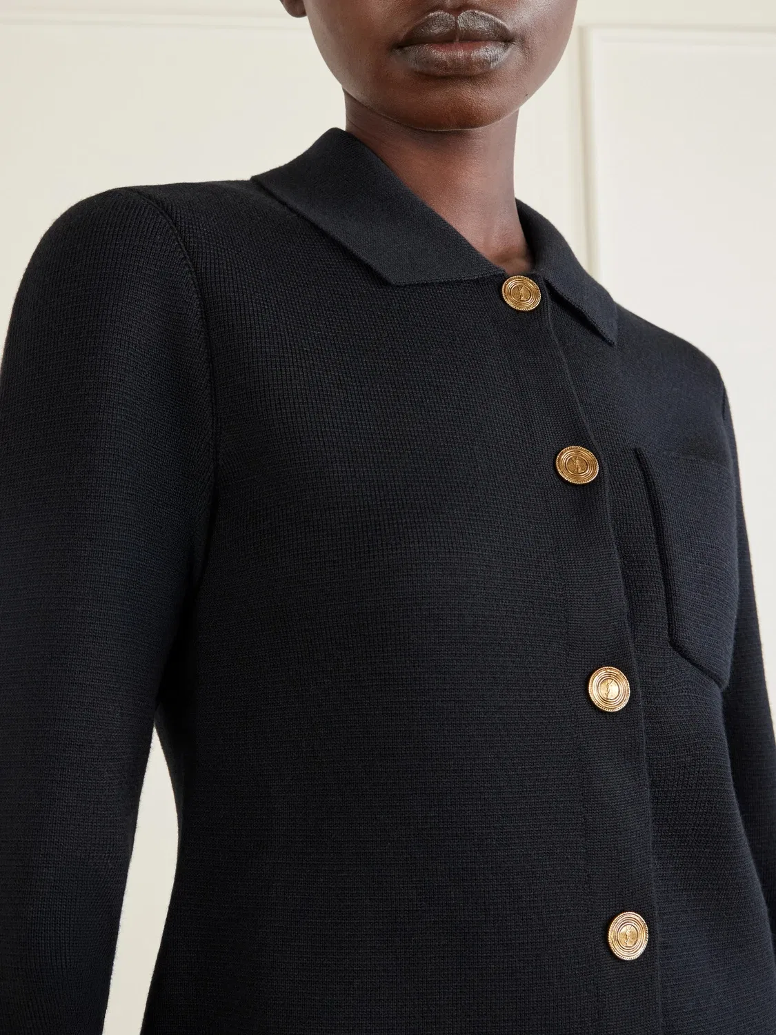Шерстяная эффектная куртка SAINT LAURENT, черный — фото 4
