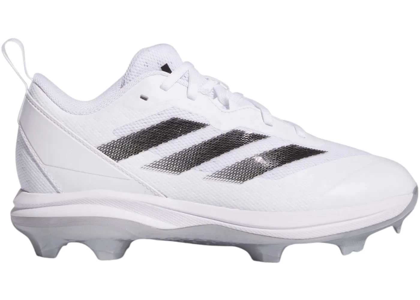 Детские бутсы для футбола с шипами TPU Adidas Adizero Instinct, Cloud White Core Black Silver Metallic