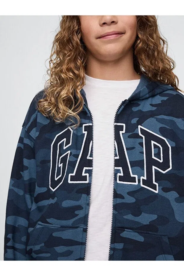 Детская толстовка для мальчиков с принтом Gap, Blue002 — фото 2