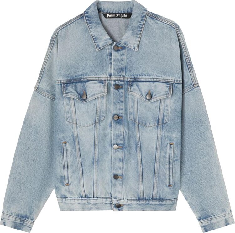 

Куртка Palm Angels Logo Over Denim Jacket 'Light Blue', синий