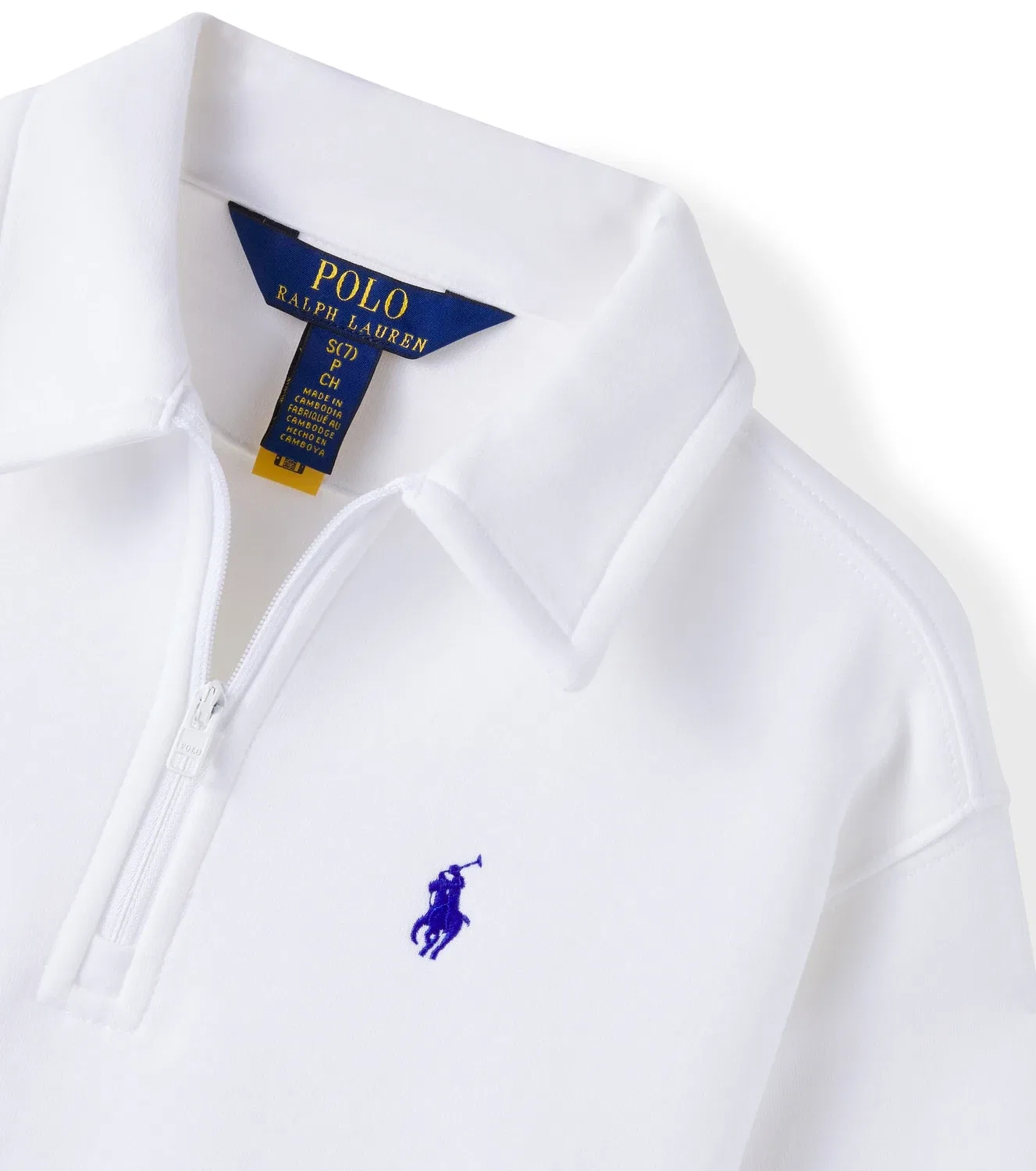Свитер на молнии из смесового хлопка Polo Ralph Lauren Kids, белый — фото 3