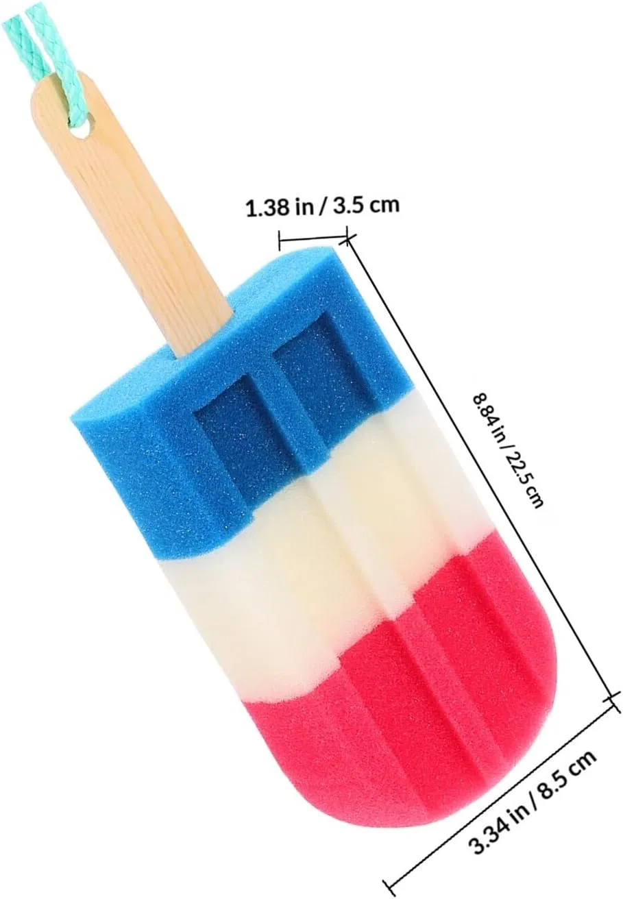 Спонж для тела с деревянной ручкой, SOLUSTRE, 2 шт, 22.5x8.5x3.5 см — фото 2