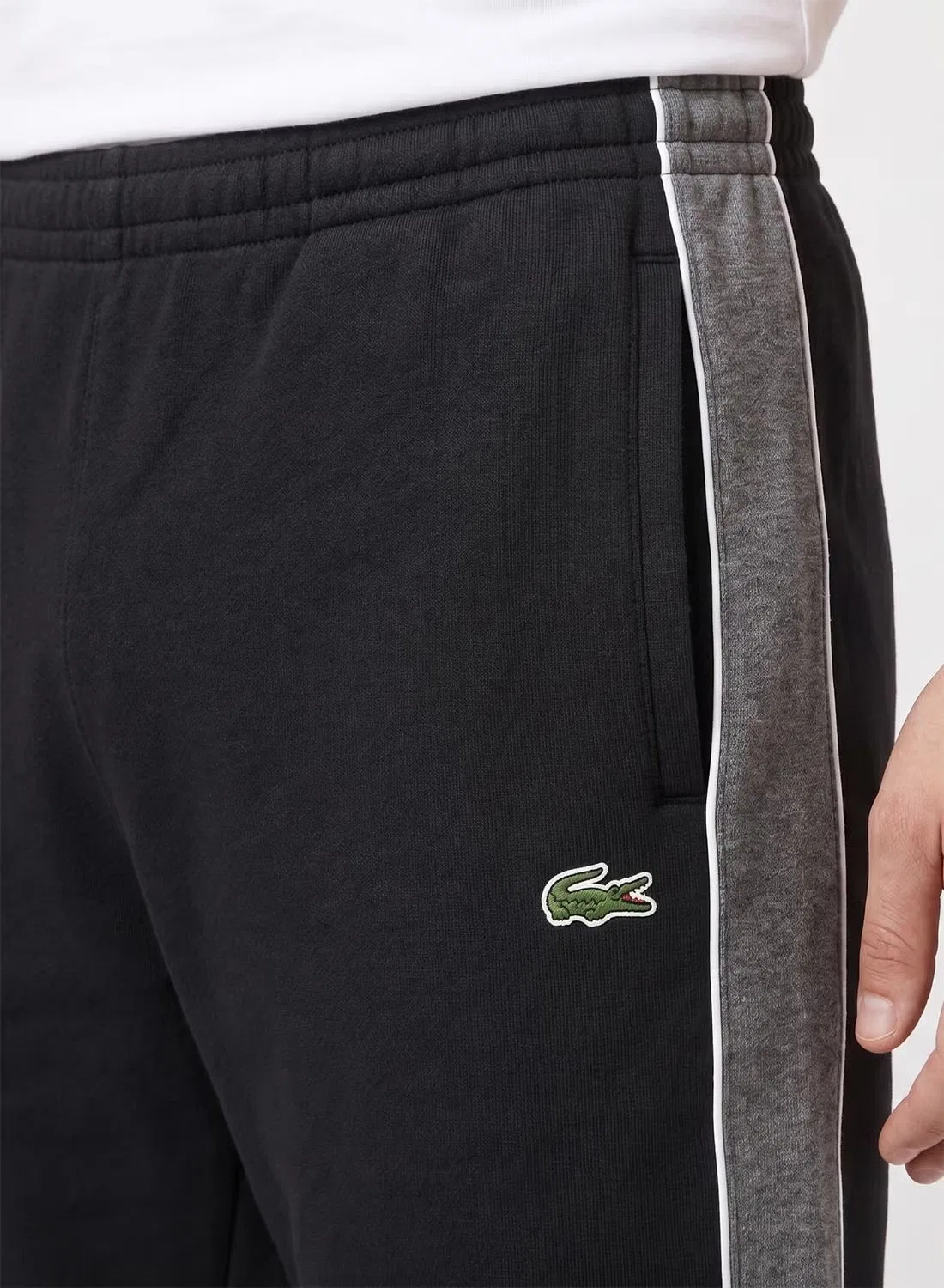 Шорты из флиса с цветными блоками, Lacoste, черный — фото 3