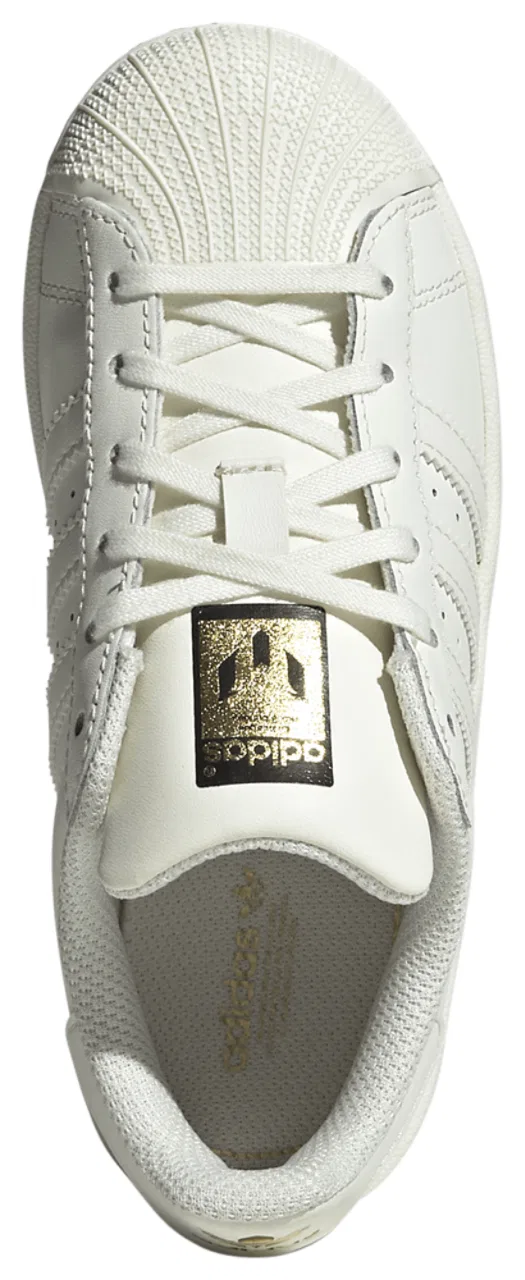 Кроссовки для мальчиков Superstar Messi Adidas, цвет Ivory/Ivory/Gold Metallic — фото 4