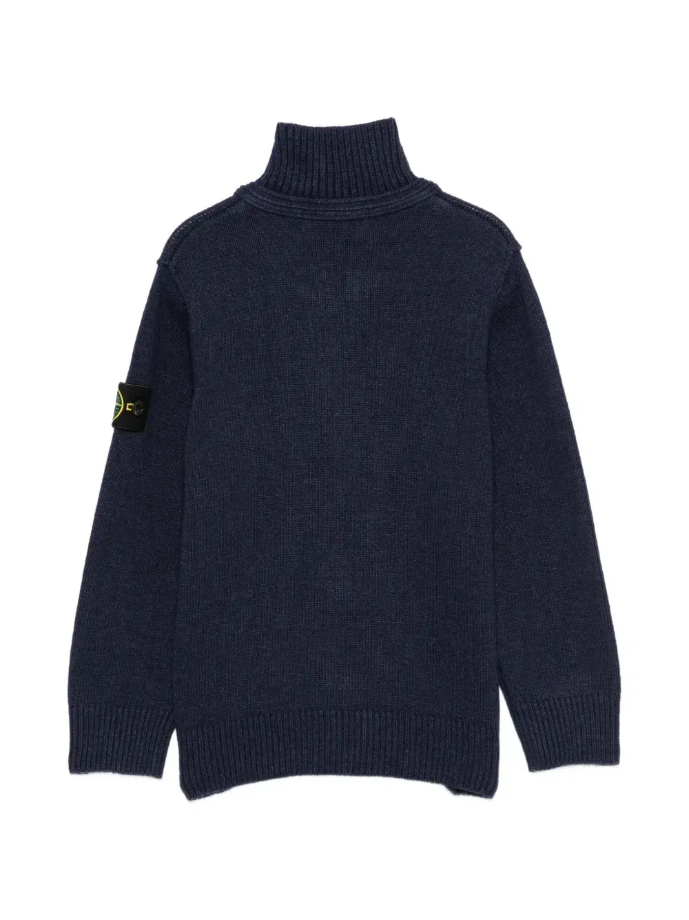 Кардиган на пуговицах с нашивкой-логотипом Stone Island Junior, синий — фото 2