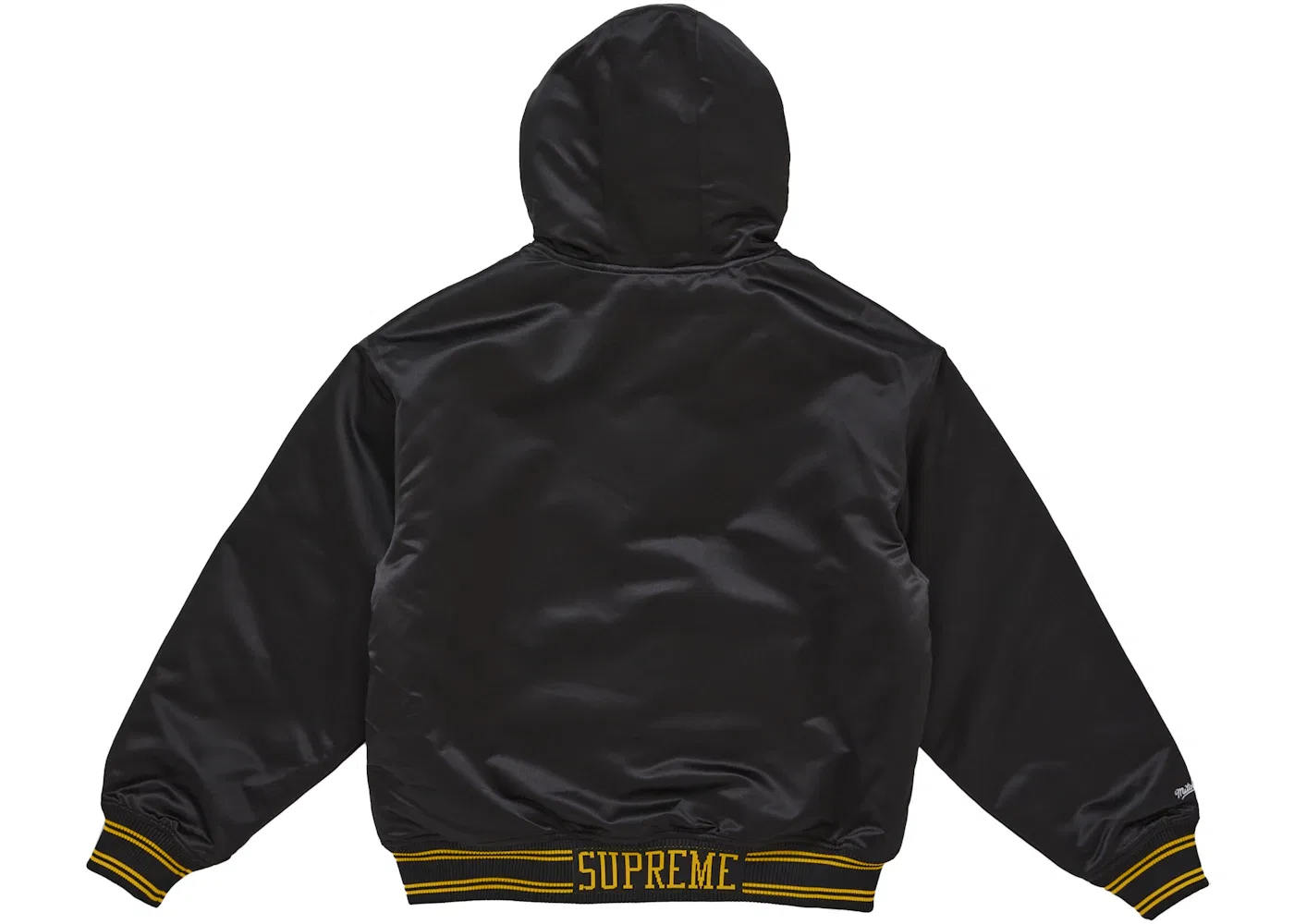 Мужская куртка-бомбер с капюшоном из сатина на подкладке Jacket Supreme, Black — фото 3