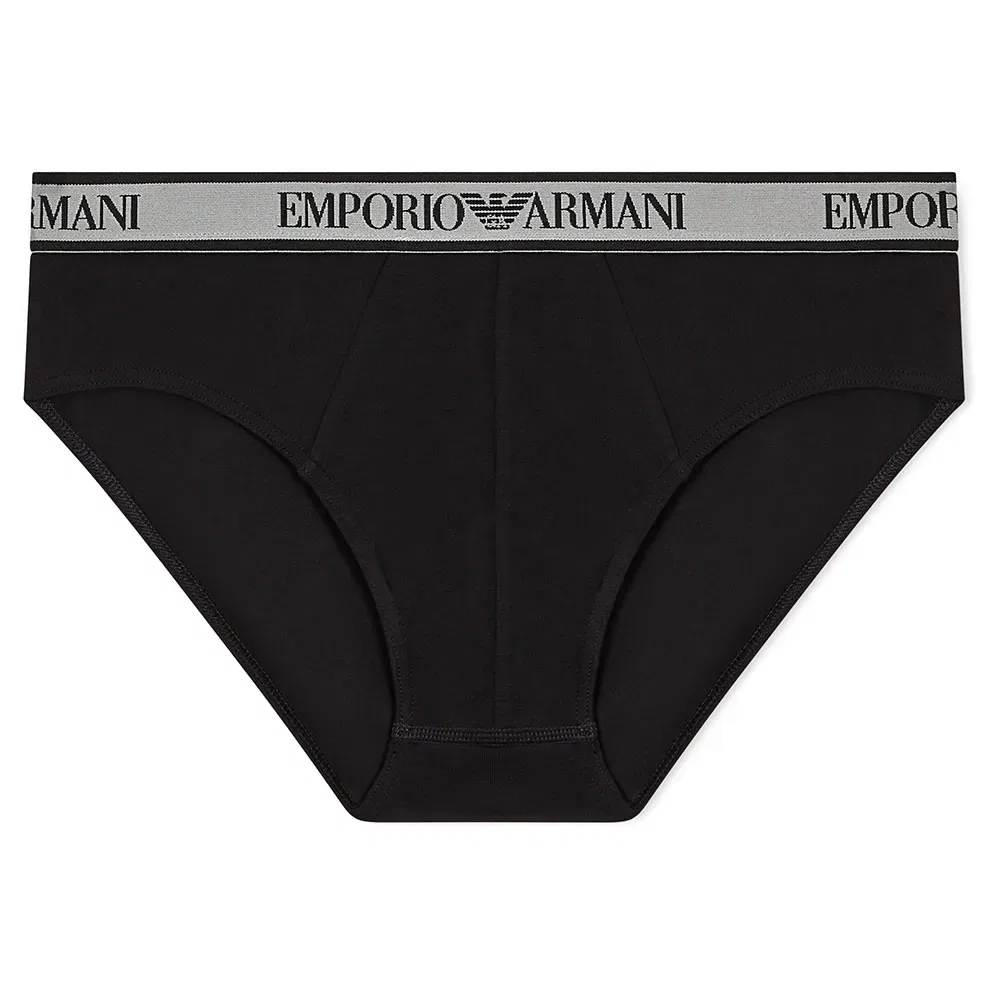 Мужские трусы-слипы с логотипом Emporio armani, Black — фото 3