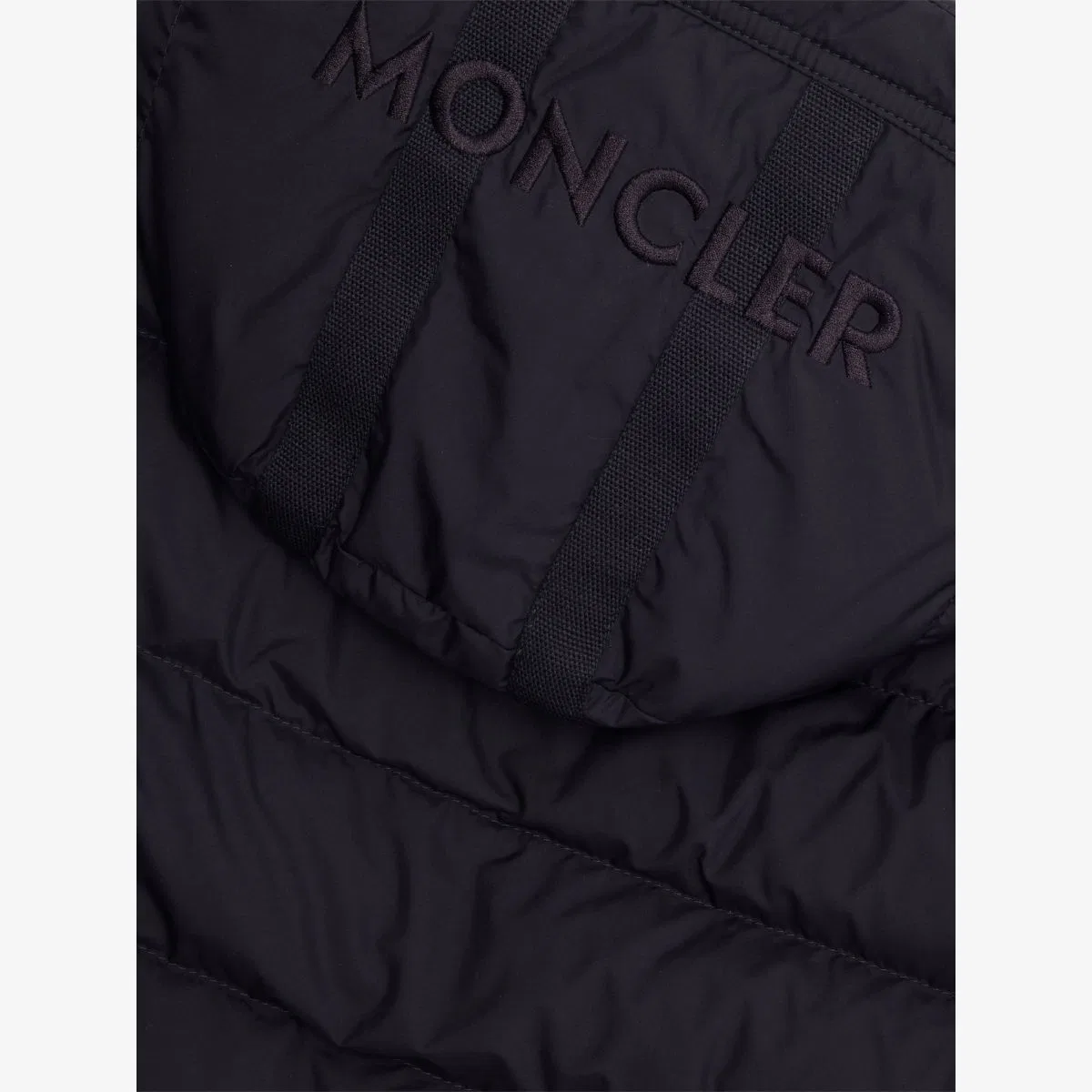 Утепленная короткая стеганая куртка-парка brannock с капюшоном, размер 4-14 лет Moncler, темно-синий — фото 2