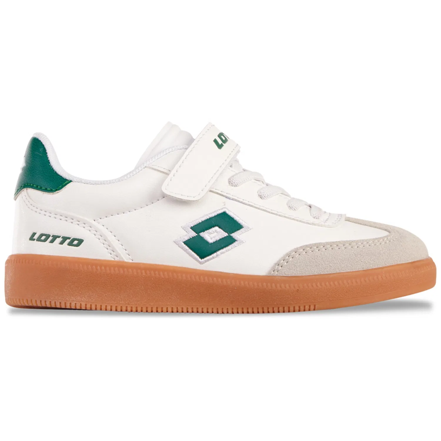 Детские кроссовки без шнурков Lotto, White-Green