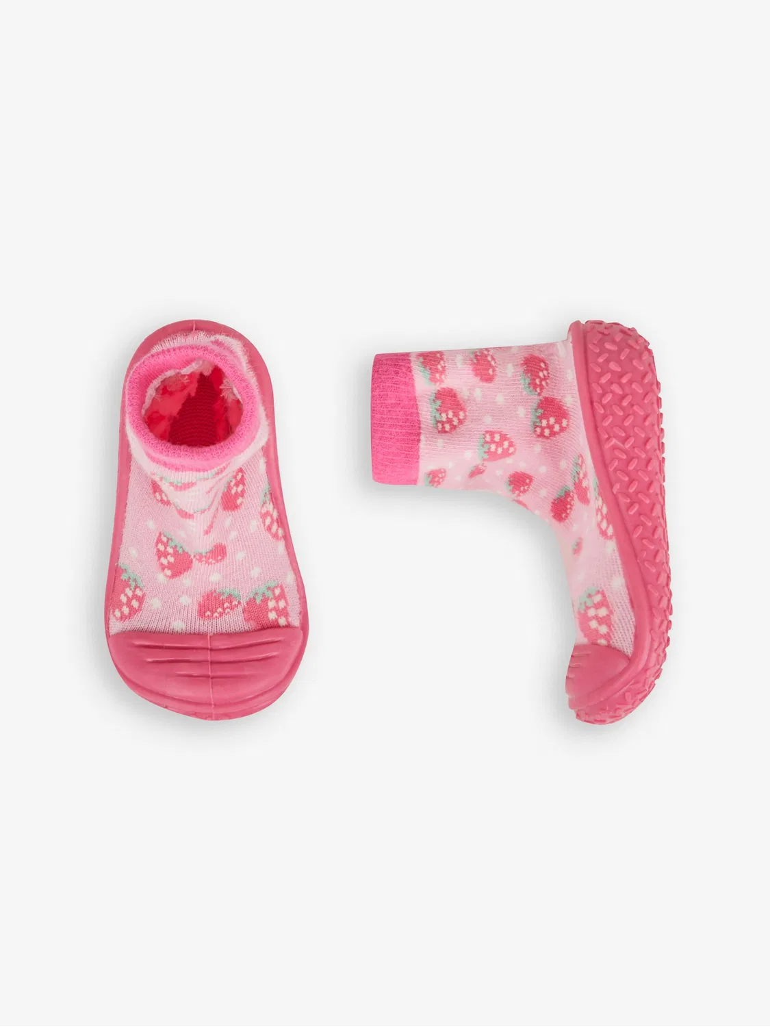 Тапочки-носочки Strawberry Jojo Maman Bébé, розовый — фото 4