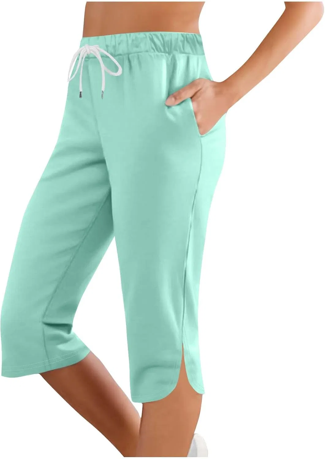 Женские капри для плавания быстросохнущие с карманом Mint Green