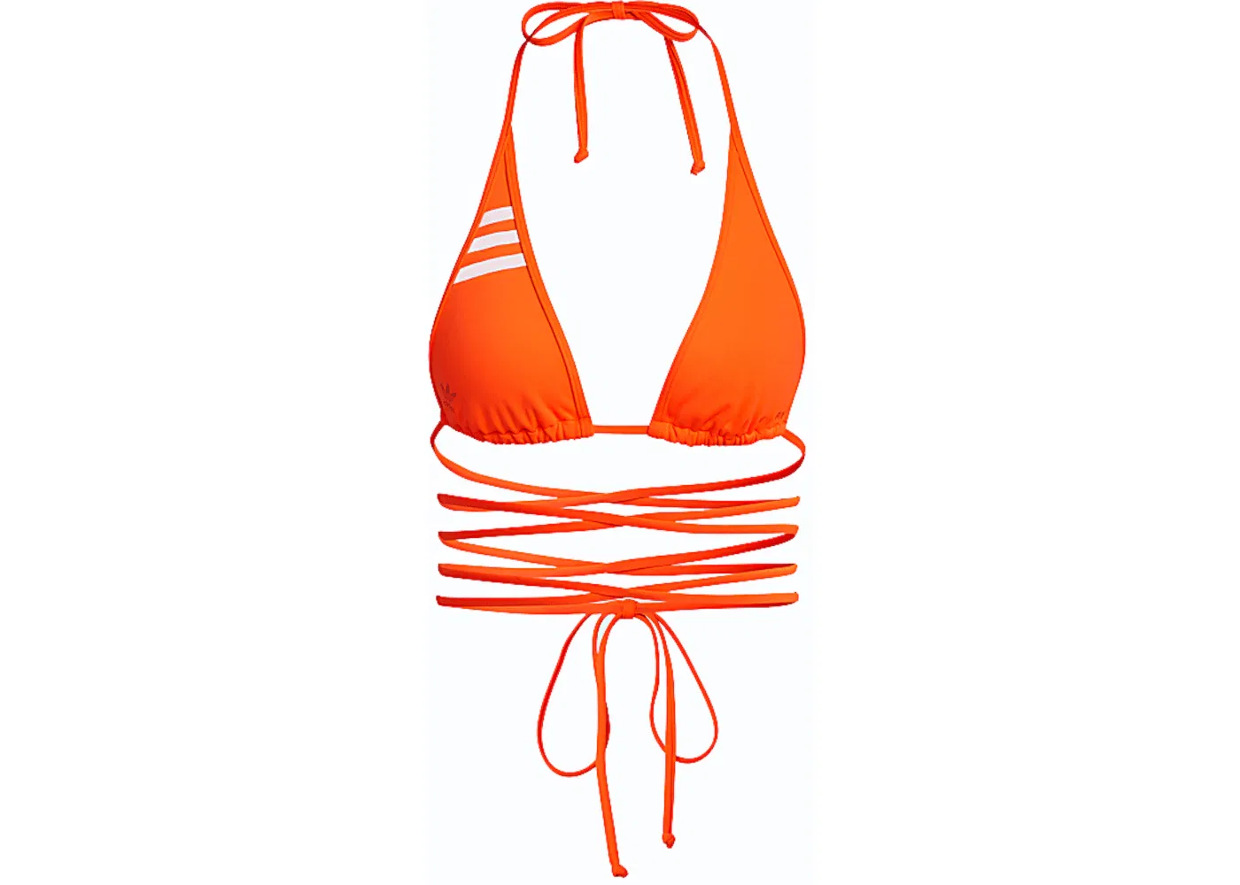 Женский купальный топ с обертывающим кроем Ivy Park Wrap Bikini Top Adidas, цвет Solar Orange