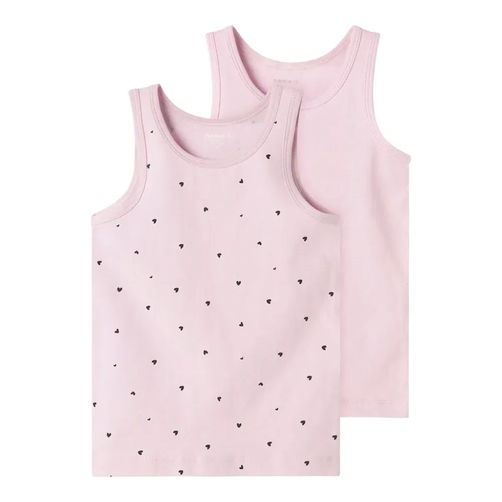 Пижамная футболка без рукавов Hearts Mini 2 шт Name It, розовый