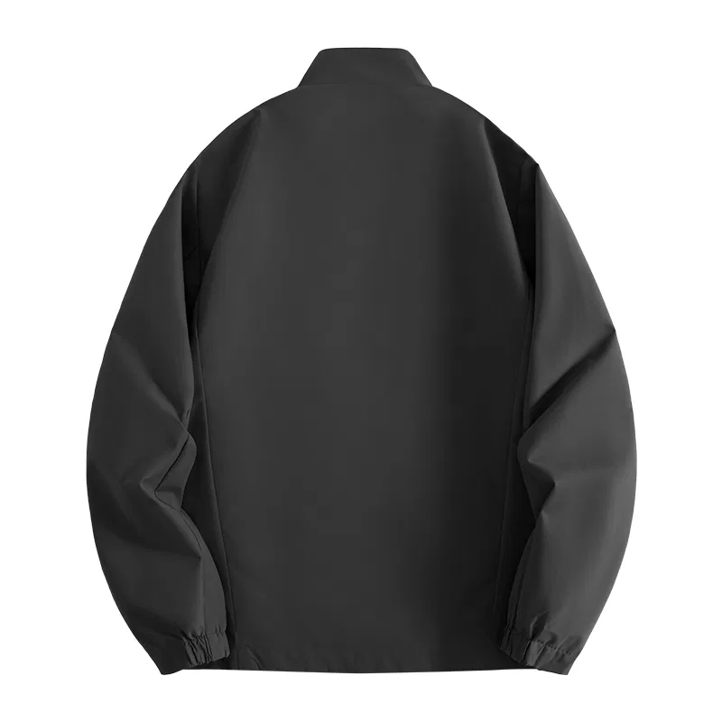 Детская куртка ветрозащитная дышащая с принтом Maple Leaf Pen Signature Chest Logo MINISO, Gray White — фото 4
