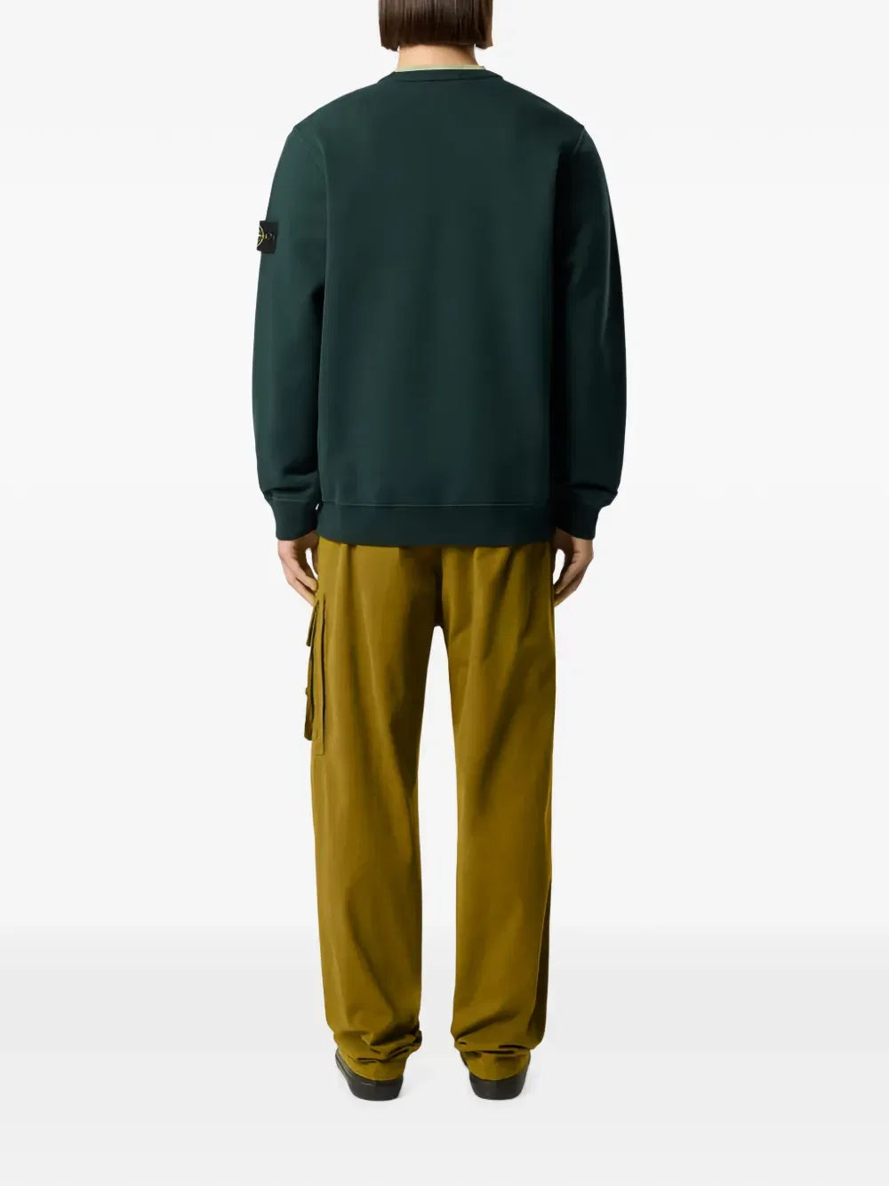 Свитшот хлопковый 6100049 Stone Island, зеленый — фото 3