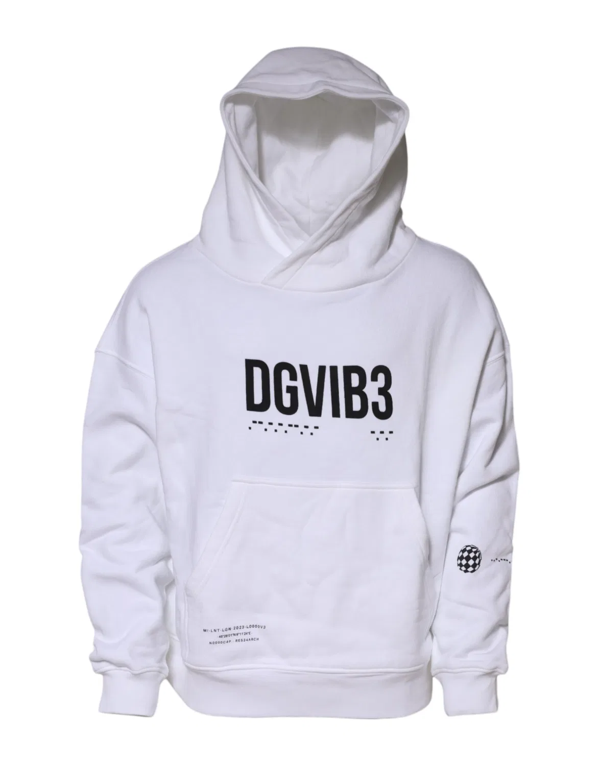 Мужской свитшот с капюшоном и принтом логотипа DG Vib3 Dolce & Gabbana, White