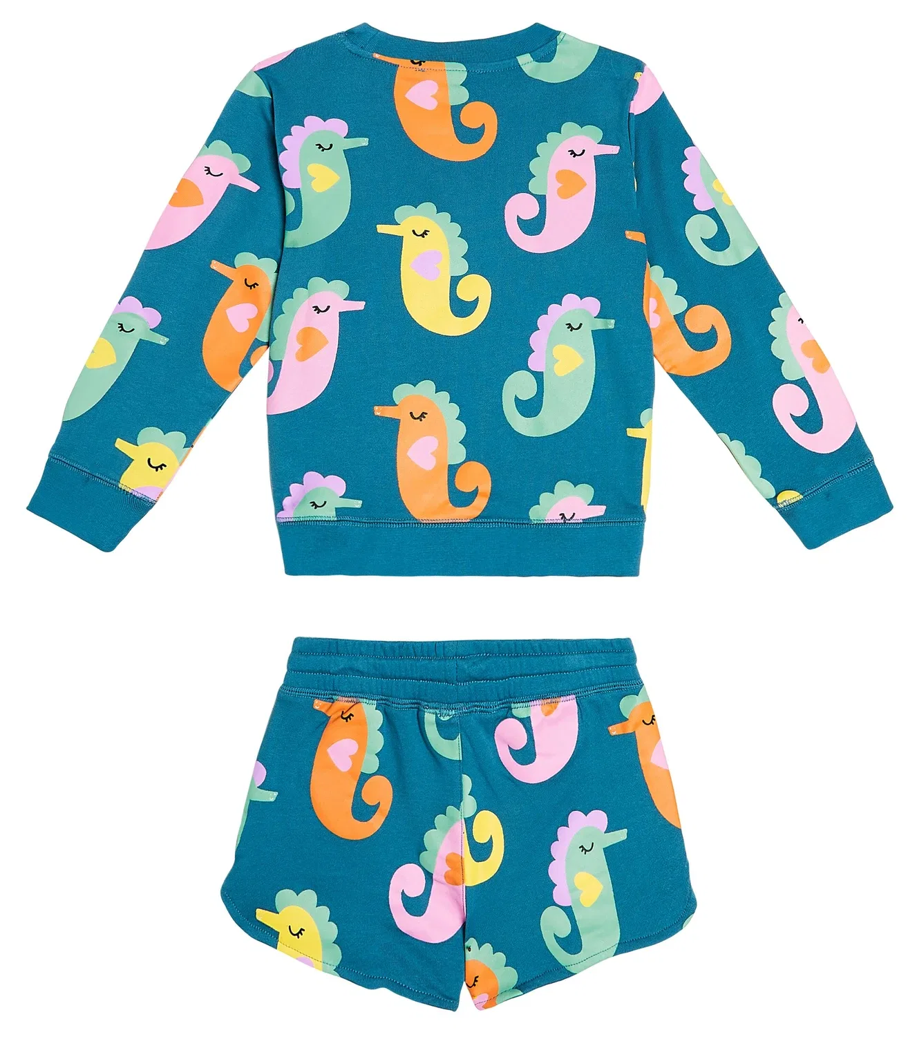 Комплект из свитшота и шорт с принтом Stella Mccartney Kids, синий — фото 4