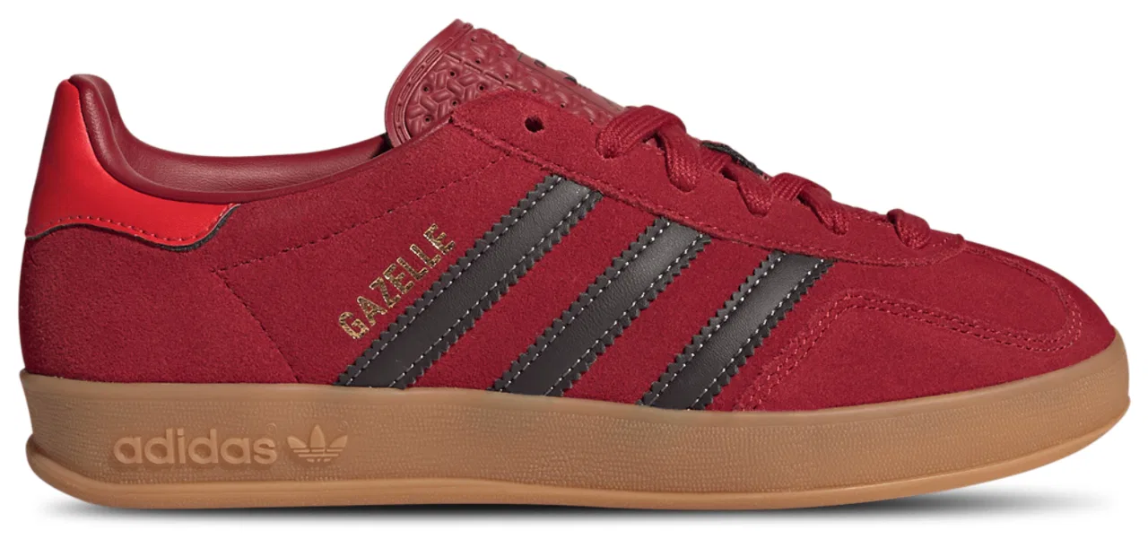 Кроссовки для мальчиков Gazelle Indoor Adidas, цвет Aurora Coffee/Team Victory Red/Red
