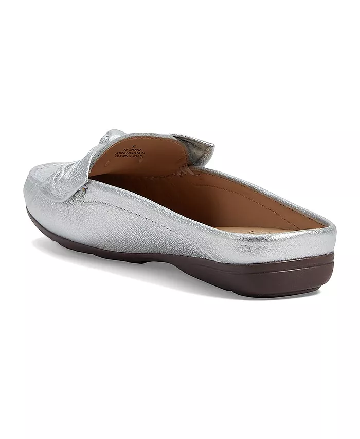 Женские мюли Diane St Slip On Comfort Bow Marc Joseph New York, серебряный — фото 4