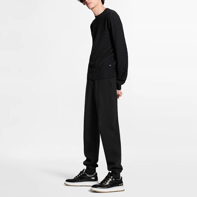 Толстовка Men's LOUIS VUITTON FW21 Solid Color Casual Round Neck Long Sleeves Knit Black — фото 4