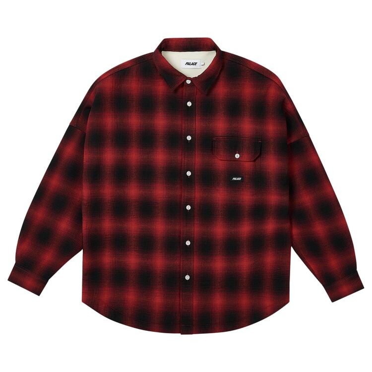 

Рубашка Palace Ombre Flannel Shirt Red, красный