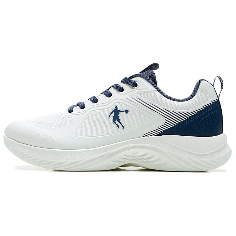 

QIAODAN Кроссовки для бега с низким верхом, противоскользящие, износостойкие, мужские, белые, синие