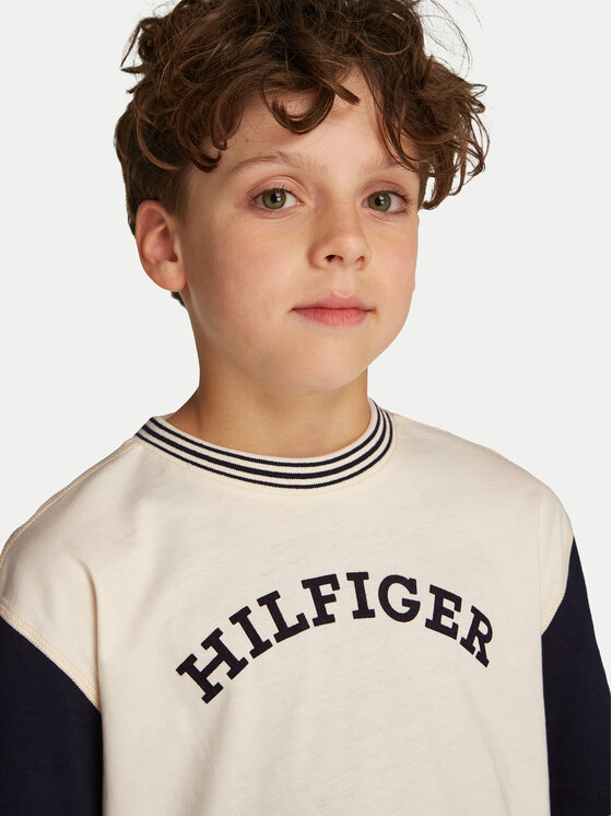 Футболка обычного кроя Monotype Graphic KB0KB09360 Tommy Hilfiger, бежевый — фото 3