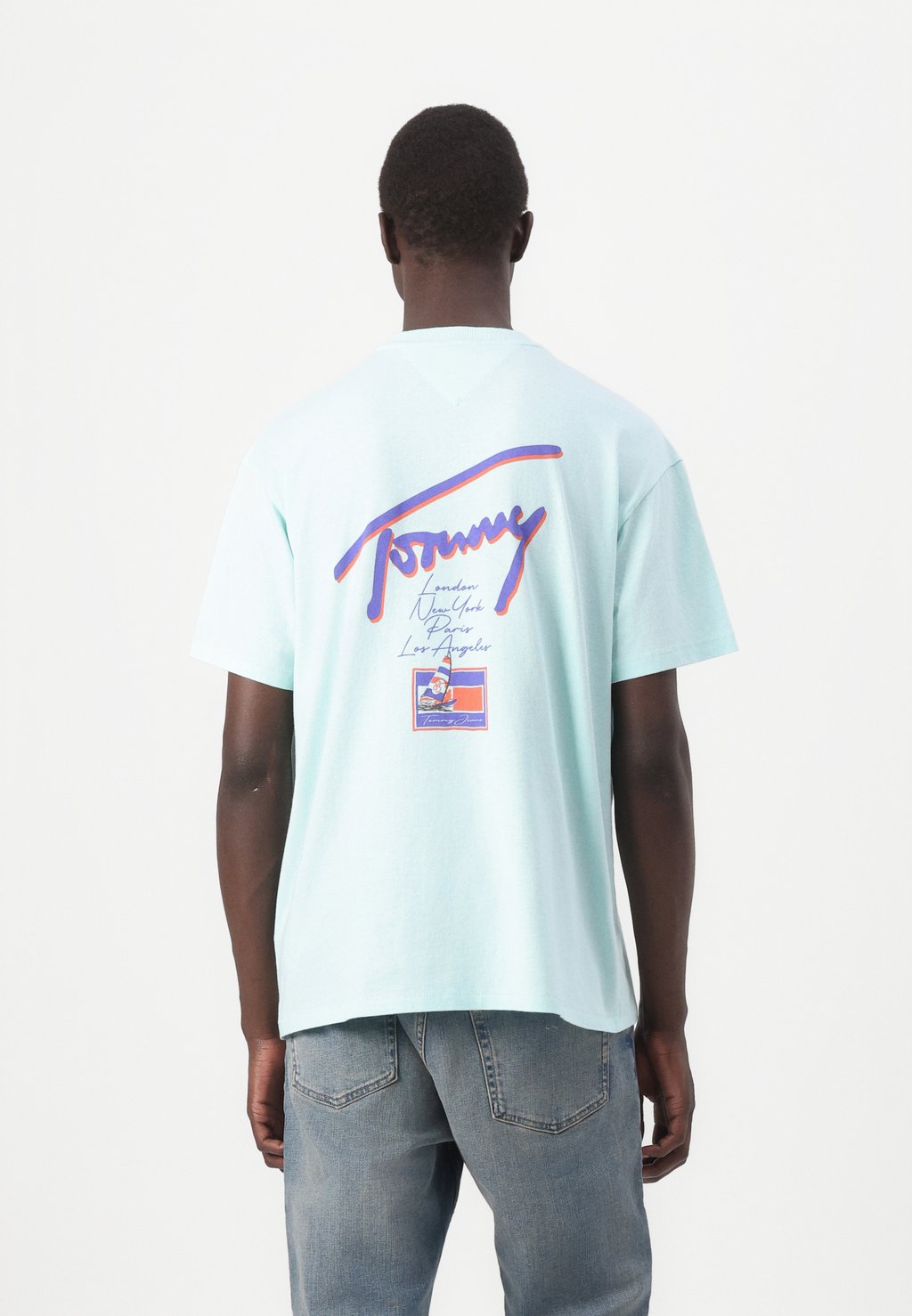 

Футболка с принтом FADED GRAPHIC TEE UNISEX Tommy Jeans, бирюзовый
