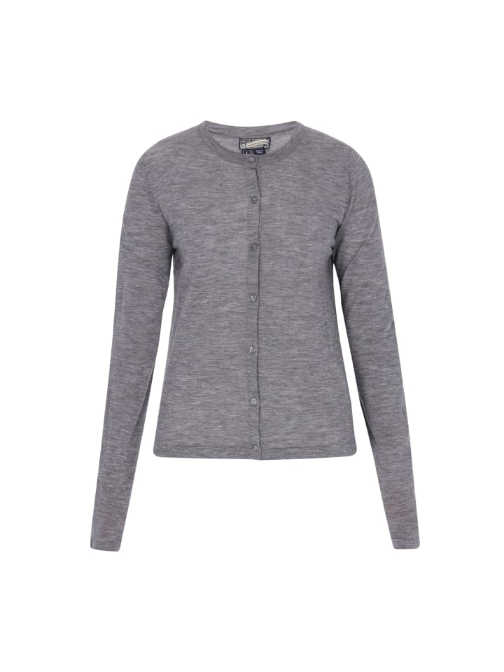 

Женский кардиган серого меланжа DreiMaster Vintage