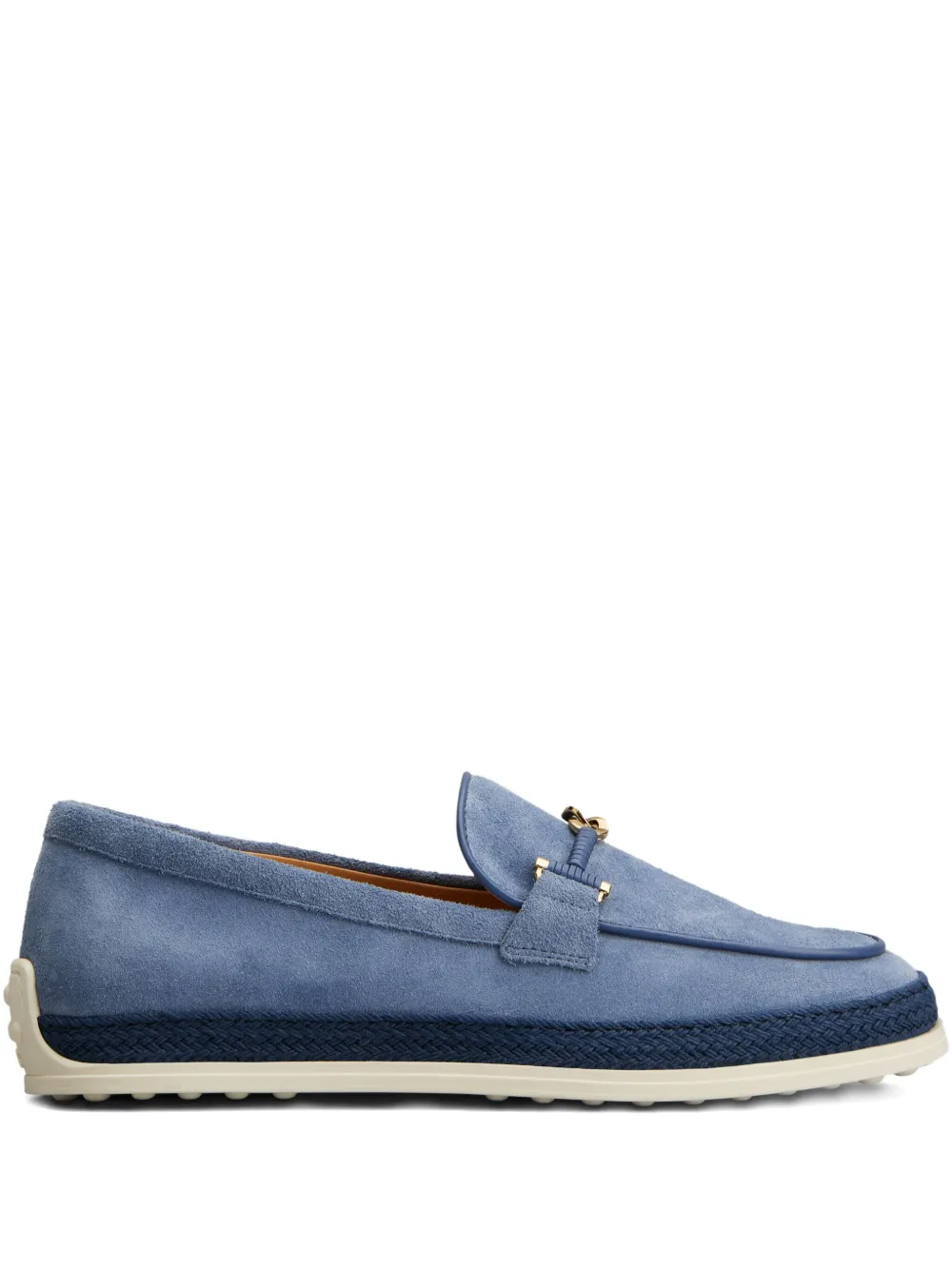 Лоферы с отделкой из рафии TOD'S, синий