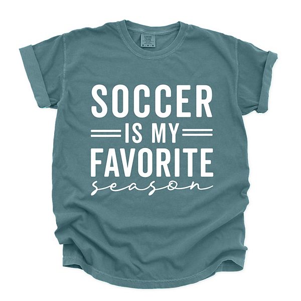 

Футболка Soccer is my favorite season garment dyed Simply Sage Market, Blue Spruce, Зеленый, Футболка Soccer is my favorite season garment dyed Simply Sage Market, Blue Spruce