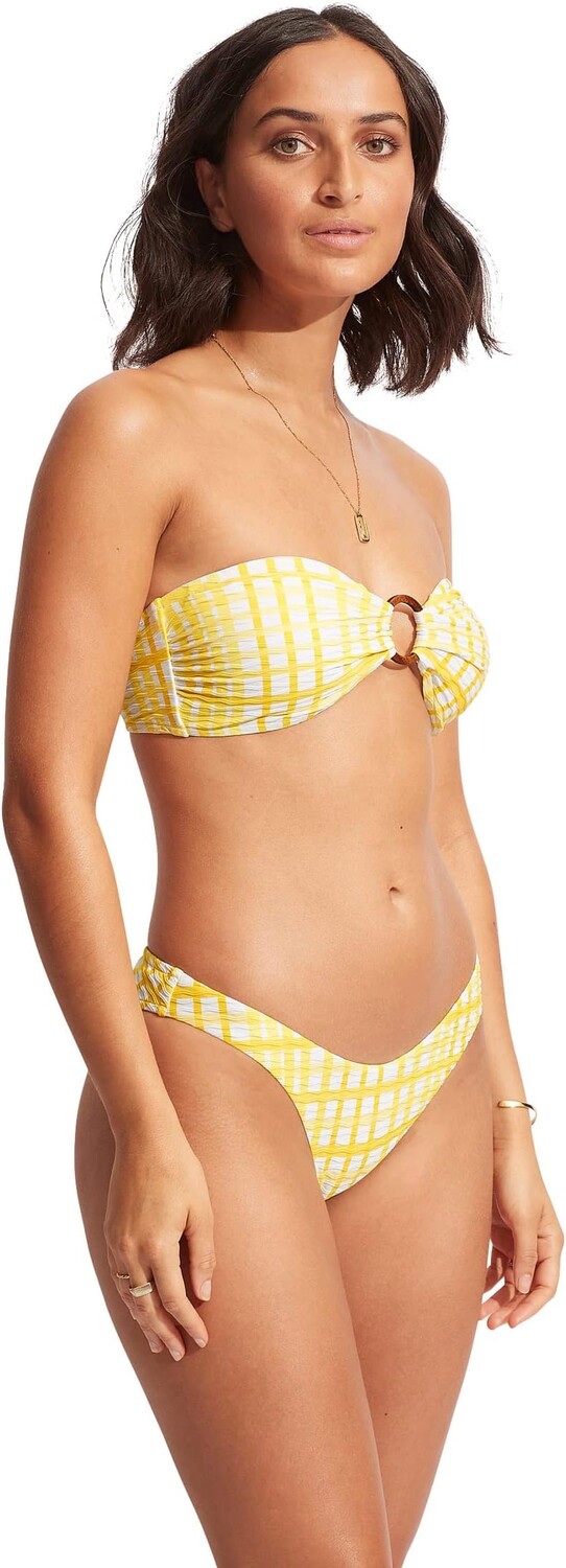 

Купальник Seafolly Amalfi Check High Cut Pant, цвет Lime Light