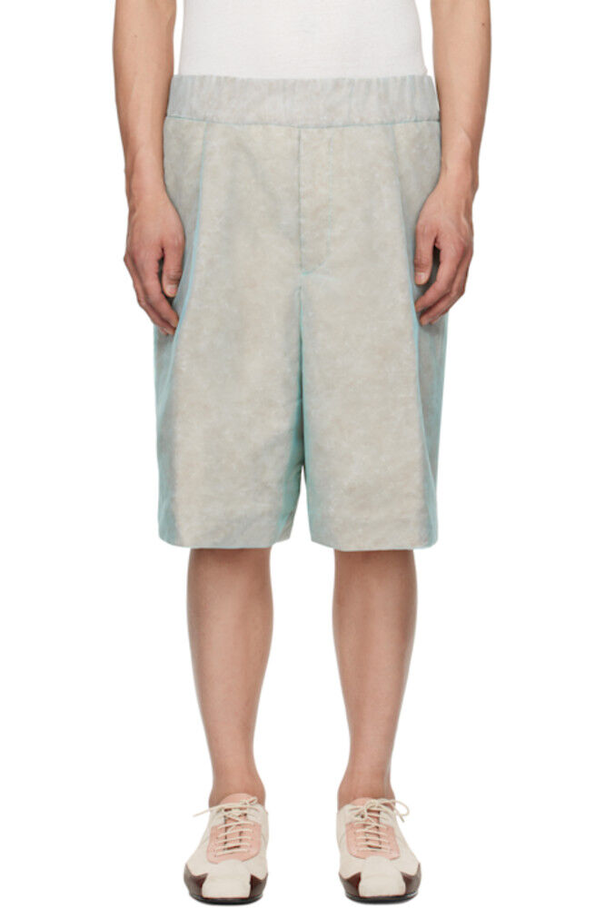 

Синие многослойные шорты Dries Van Noten