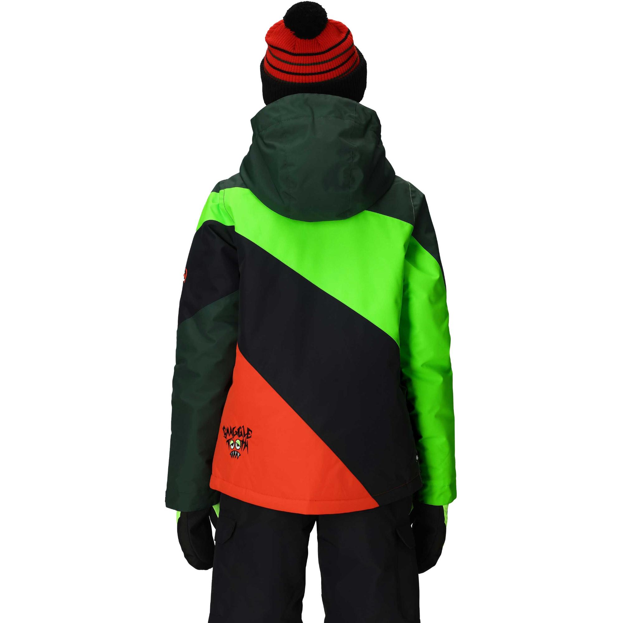 Детская утепленная зимняя куртка Snaggletooth Owen 686, Borealis Green Colorblock — фото 2