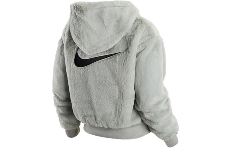 Nike Женская куртка из серии базовых спортивных вещей, Mist Gray/Black — фото 4