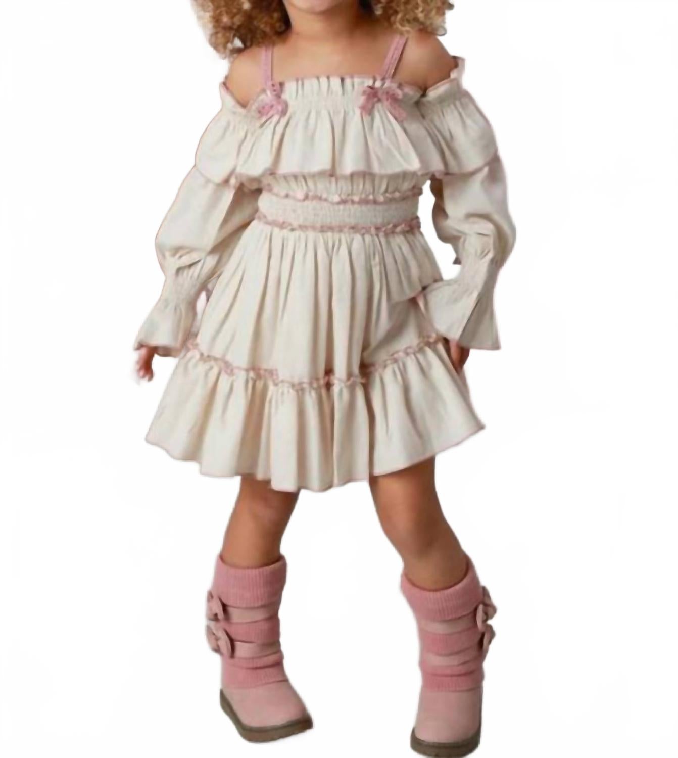 

Платье Avery для девочек цвета слоновой кости Ooh! La, слоновая кость