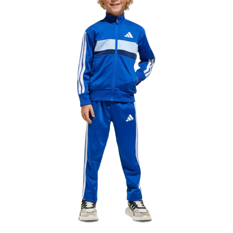 Спортивный костюм Casual Sportswear ESSENTIALS Tiberio 3 Stripes Tricot для детей, 2 предмета, возраст 3-7 лет Adidas, синий — фото 2
