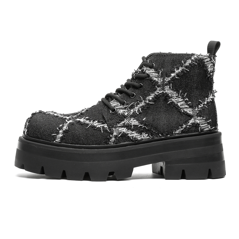 

Мужские черные ботинки Martin Boot WEISHIBANGWEI, Черный, Мужские черные ботинки Martin Boot WEISHIBANGWEI