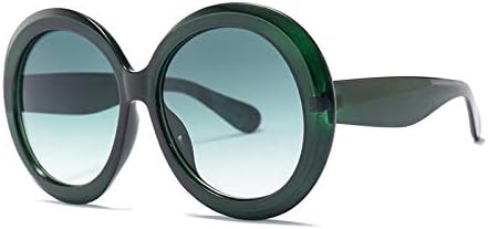 

Винтажные большие круглые солнцезащитные очки 2027 года для женщин, коричневый градиент, увеличенного размера, модные женские зеркальные очки с защитой от УФ-излучения UV400 MTZJH, 5