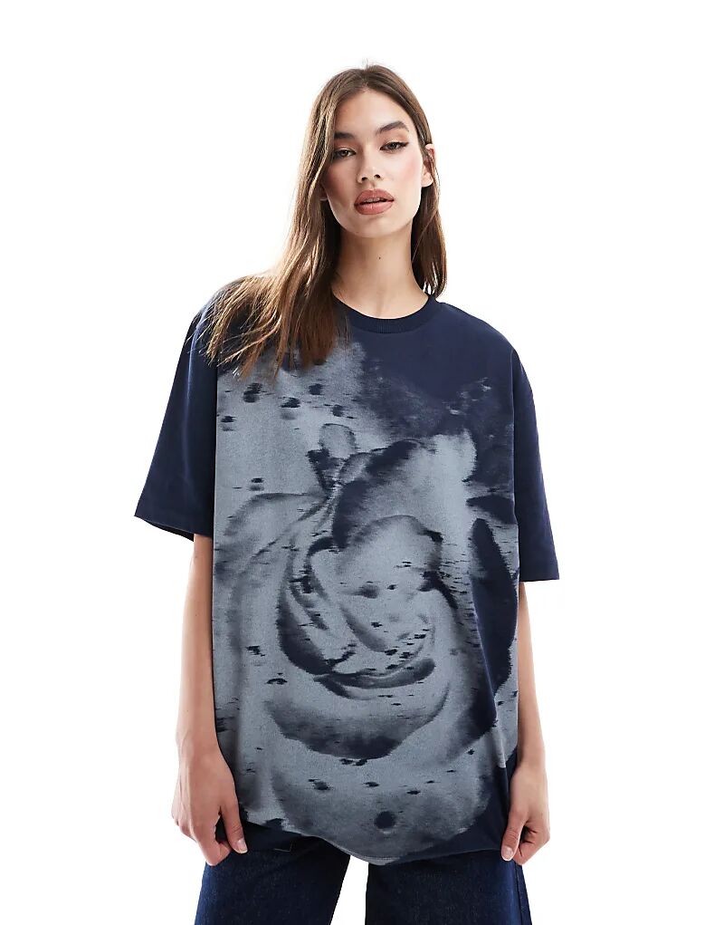 

Футболка роза темно-синего цвета ASOS DESIGN