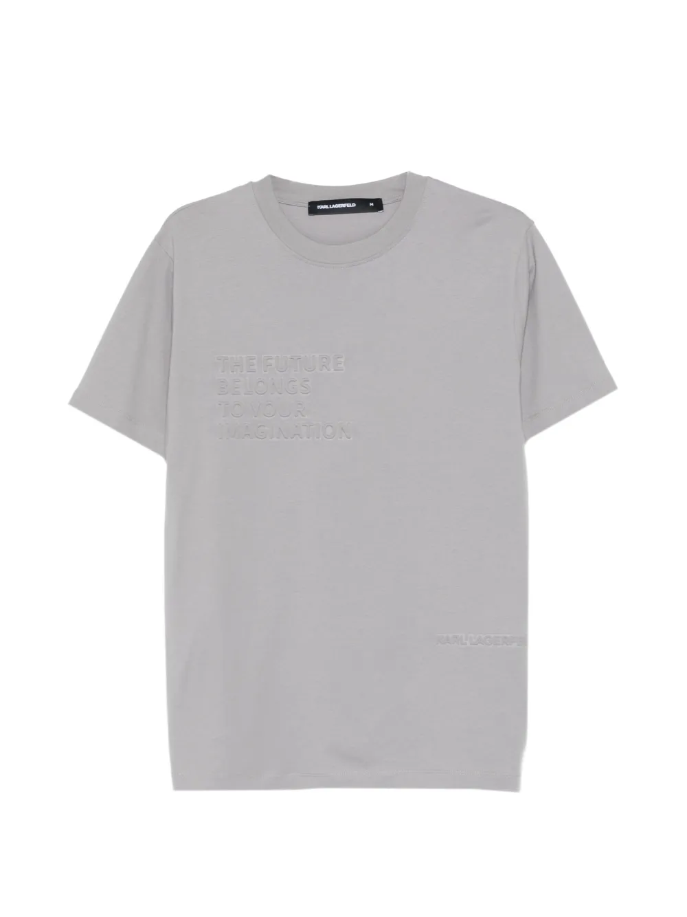 

Хлопковая футболка Karl Lagerfeld, серый
