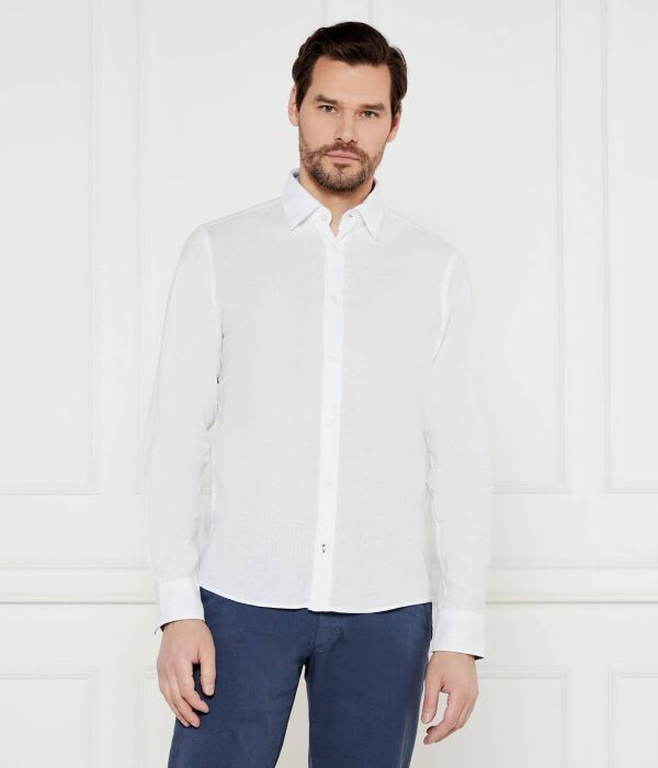 

Рубашка мужская Joop! Jeans Hanson из смеси хлопка и льна, белый